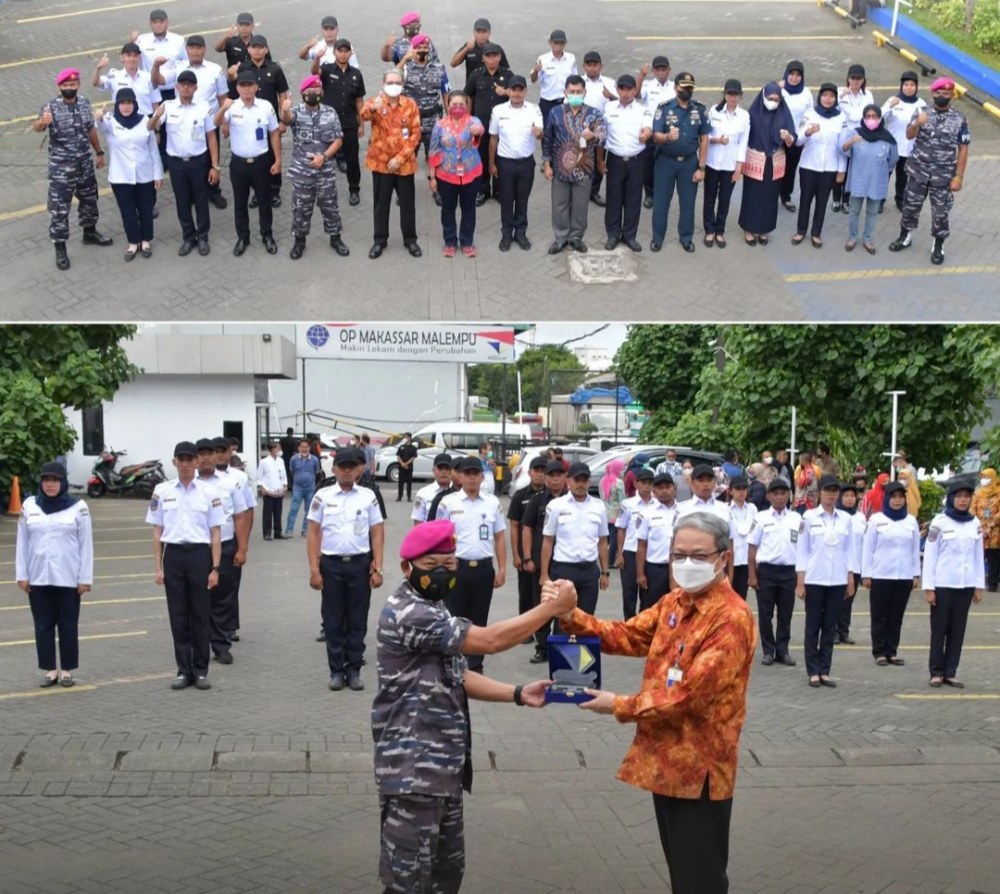 Upacara Penutupan Pekan Displin PPNPN Kantor OP Utama Makassar Tahun 2022 Selesai Mengikuti Pelatihan Kesamaptaan dan Pembinaan PBB Di Lantamal VI Makassar