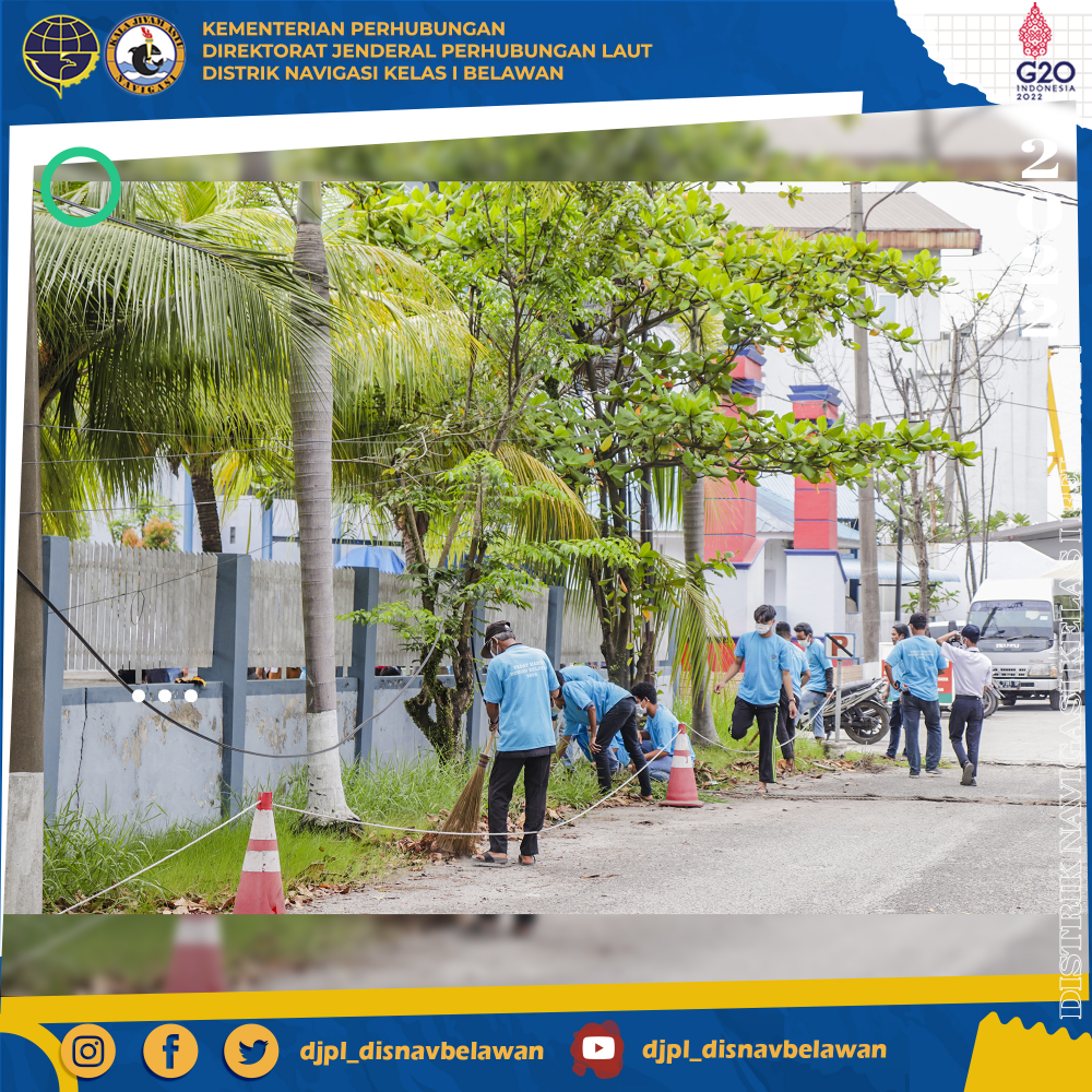 Mendukung Peningkatan Perekonomian Masyarakat Sekitar, Distrik Navigasi Kelas I Belawan Gelar Program Padat Karya