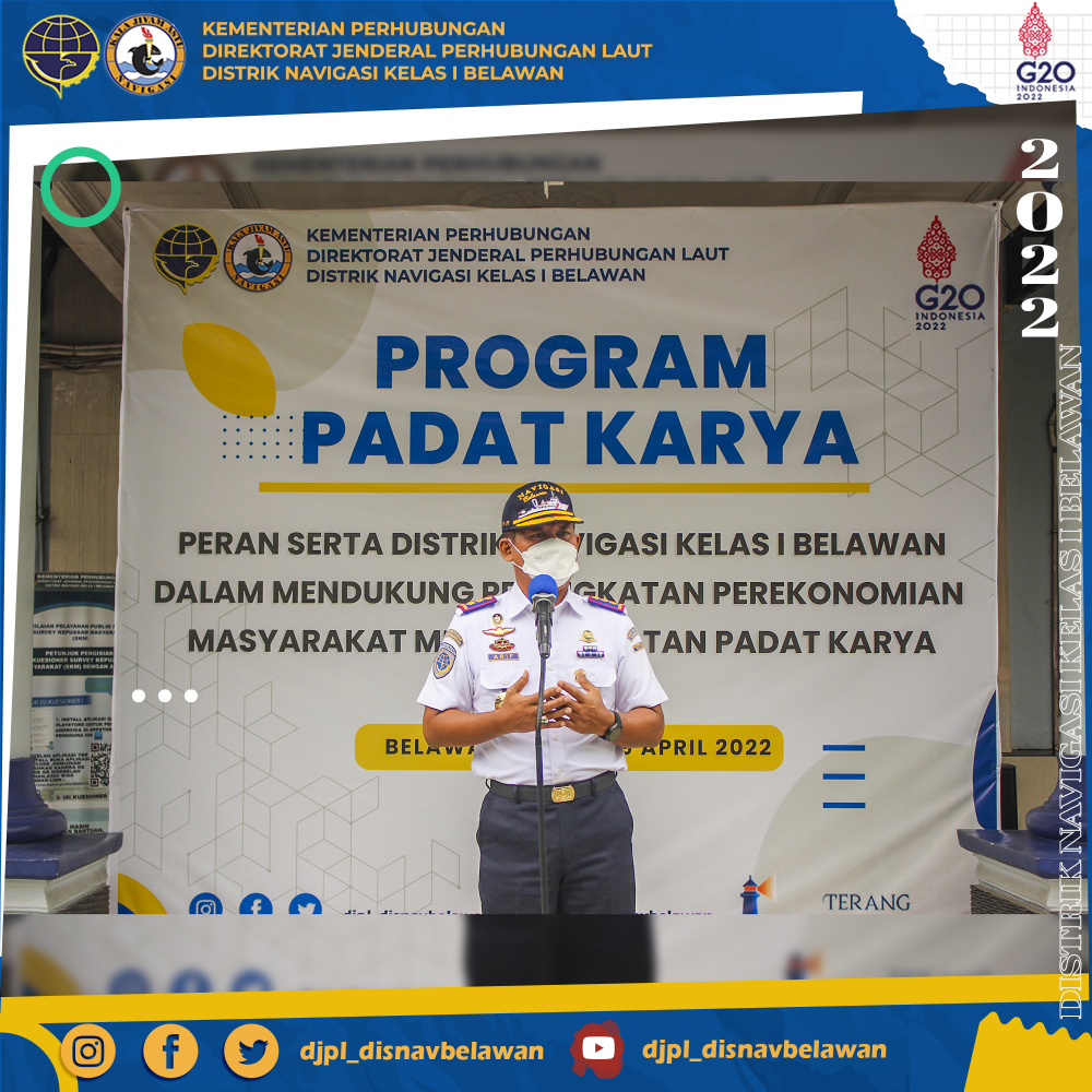 Mendukung Peningkatan Perekonomian Masyarakat Sekitar, Distrik Navigasi Kelas I Belawan Gelar Program Padat Karya