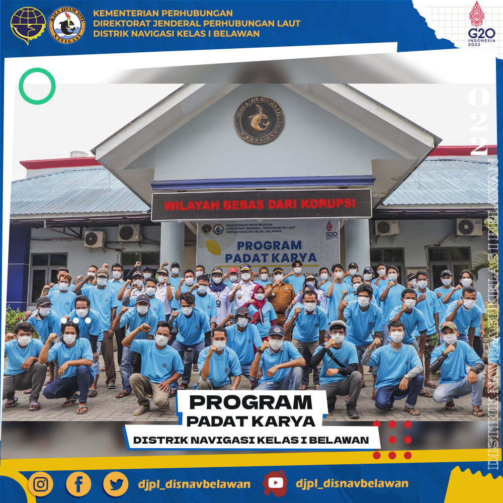 Mendukung Peningkatan Perekonomian Masyarakat Sekitar, Distrik Navigasi Kelas I Belawan Gelar Program Padat Karya