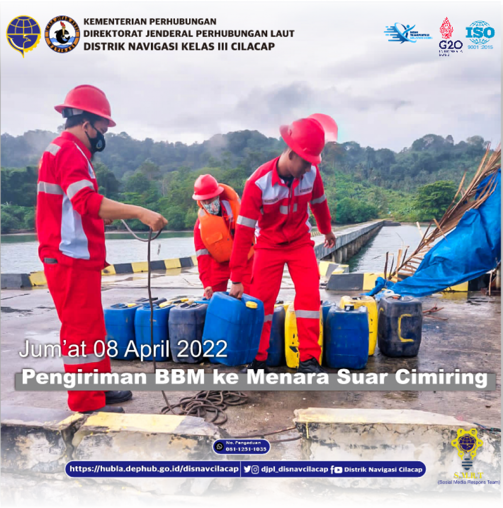 Pengiriman Bahan Bakar Minyak (BBM) Ke Menara Suar Cimiring