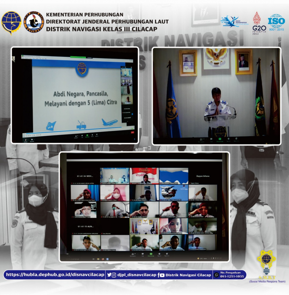 Pembukaan Pelatihan Dasar CPNS Gelombang I Angkatan 1 s.d. 10 Kementerian Perhubungan Tahun 2022 secara Virtual
