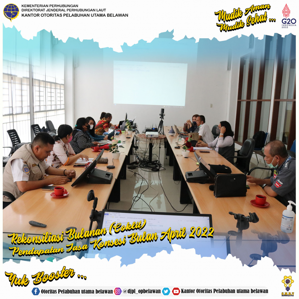 Rekonsiliasi Bulanan (Coklit) Pendapatan Jasa Konsesi Bulan April 2022