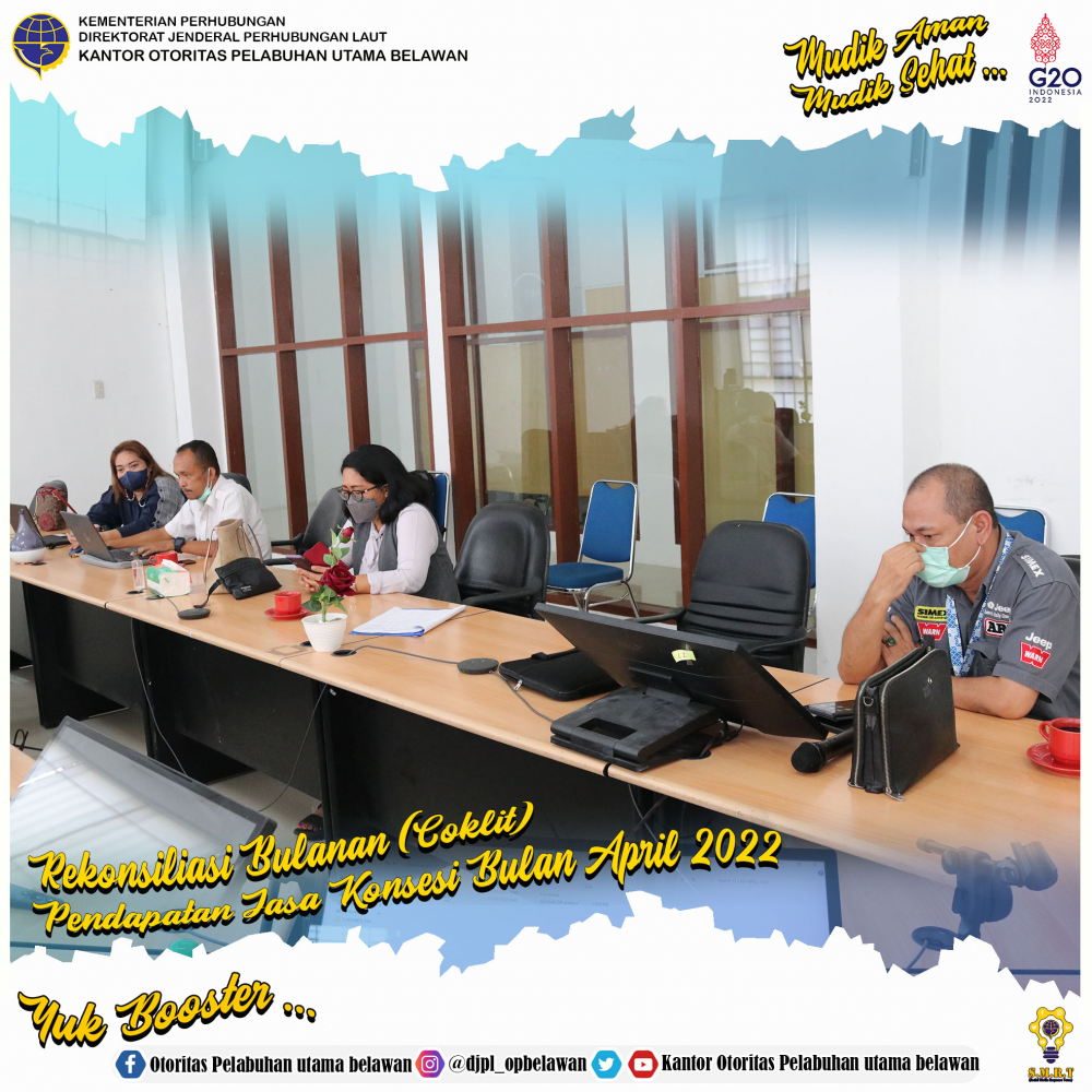 Rekonsiliasi Bulanan (Coklit) Pendapatan Jasa Konsesi Bulan April 2022