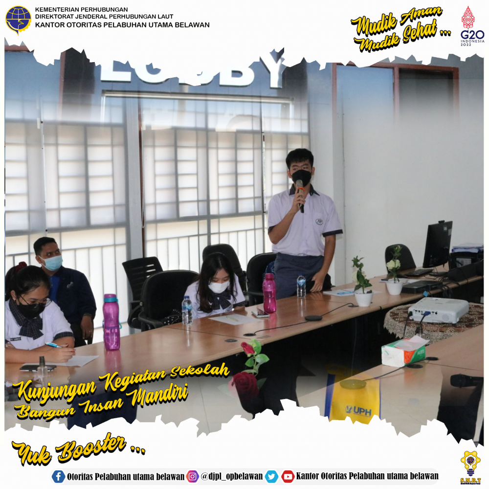 Kunjungan Kegiatan Sekolah Bangun Insan Mandiri ke Kantor otoritas Pelabuhan Utama Belawan