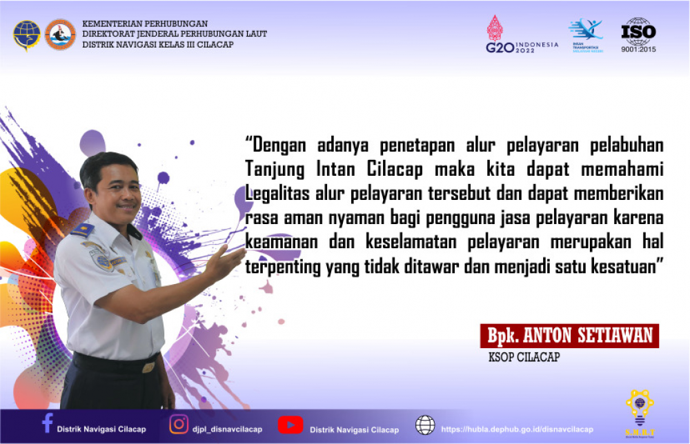 Kolaborasi antara Distrik Navigasi Kelas III Cilacap dan KSOP Kelas II Cilacap