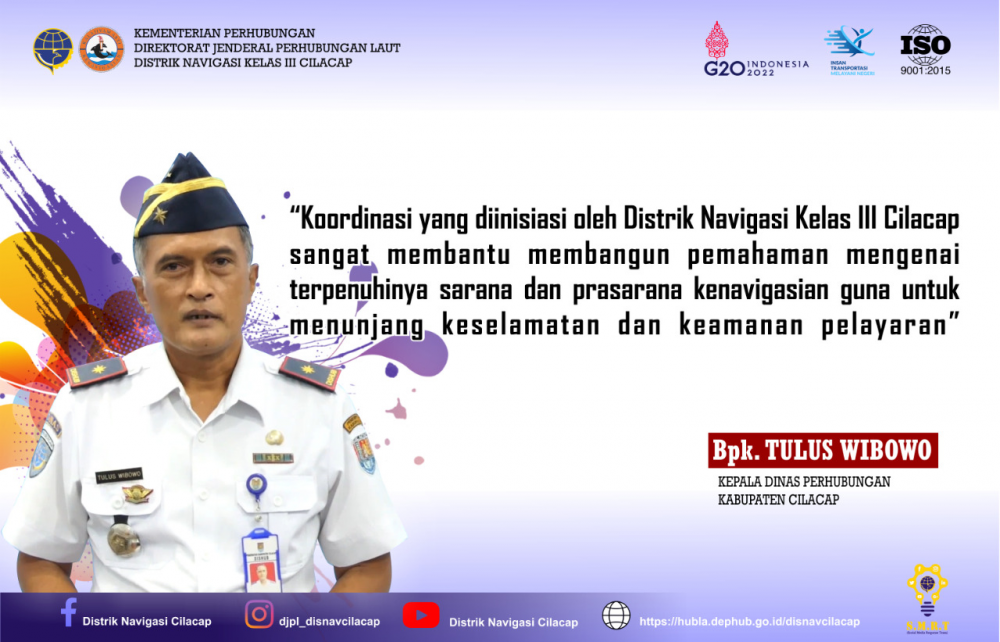 Melalui Koordinasi yang diinisiasi oleh Distrik Navigasi Kelas III Cilacap dengan Dinas Perhubungan Kabupaten Cilacap