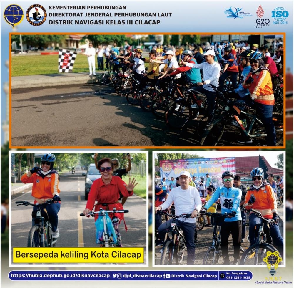 PangkalanTNI Angkatan Laut (Lanal) Cilacap bersama jajaran Forkopimda Kabupaten Cilacap dan Unsur Maritim melaksanakan olahraga bersama di Alun-alun Cilacap.