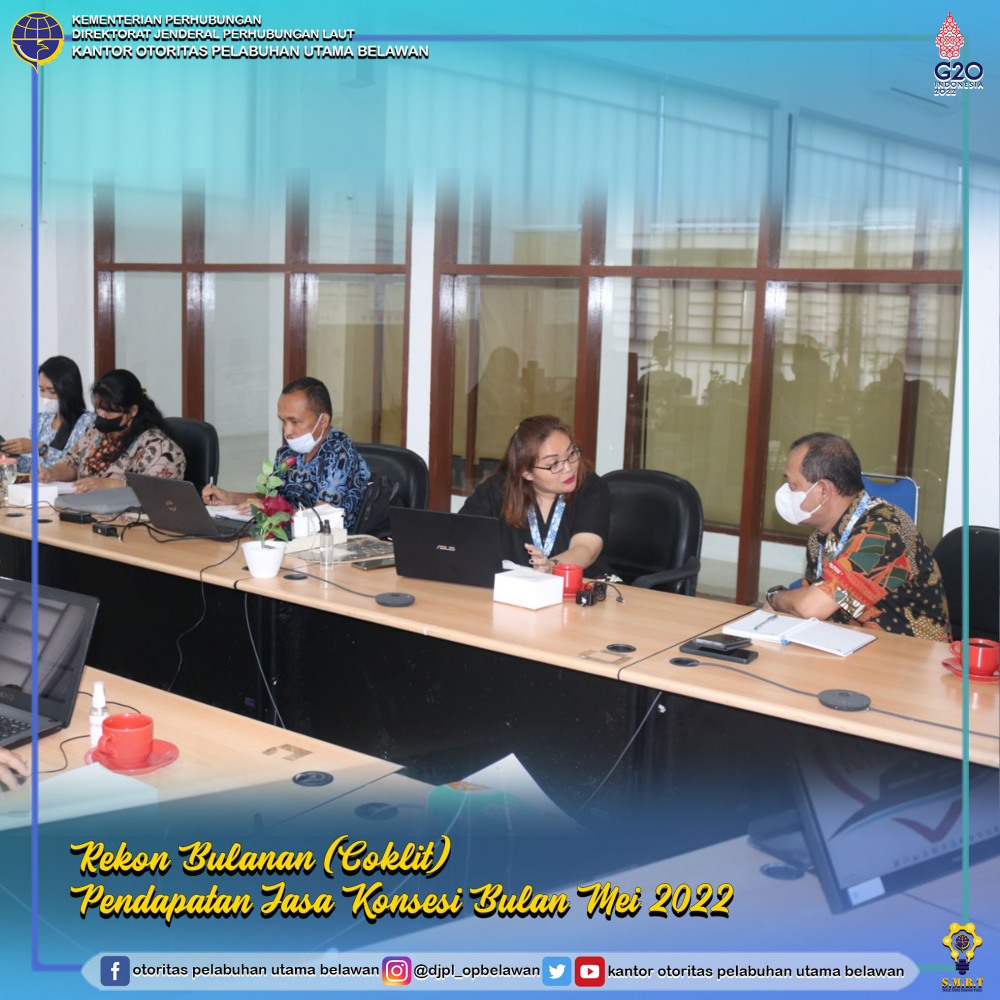 Rekonsiliasi Bulanan (Coklit) Pendapatan Jasa Konsesi Bulan Mei 2022
