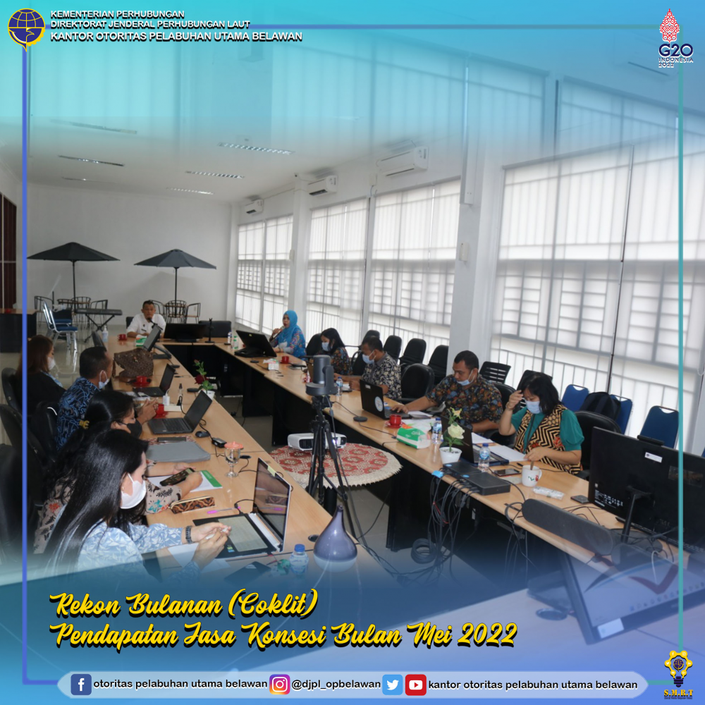 Rekonsiliasi Bulanan (Coklit) Pendapatan Jasa Konsesi Bulan Mei 2022