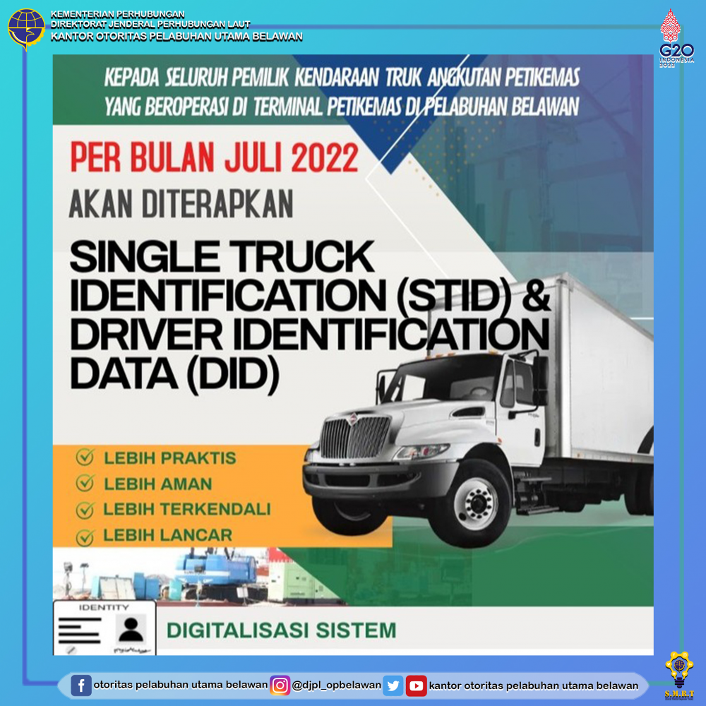 Sosialisasi penerapan Single Truck Identification Data (STID) Dan Driver Identification Data (DID) Di Pelabuhan Belawan