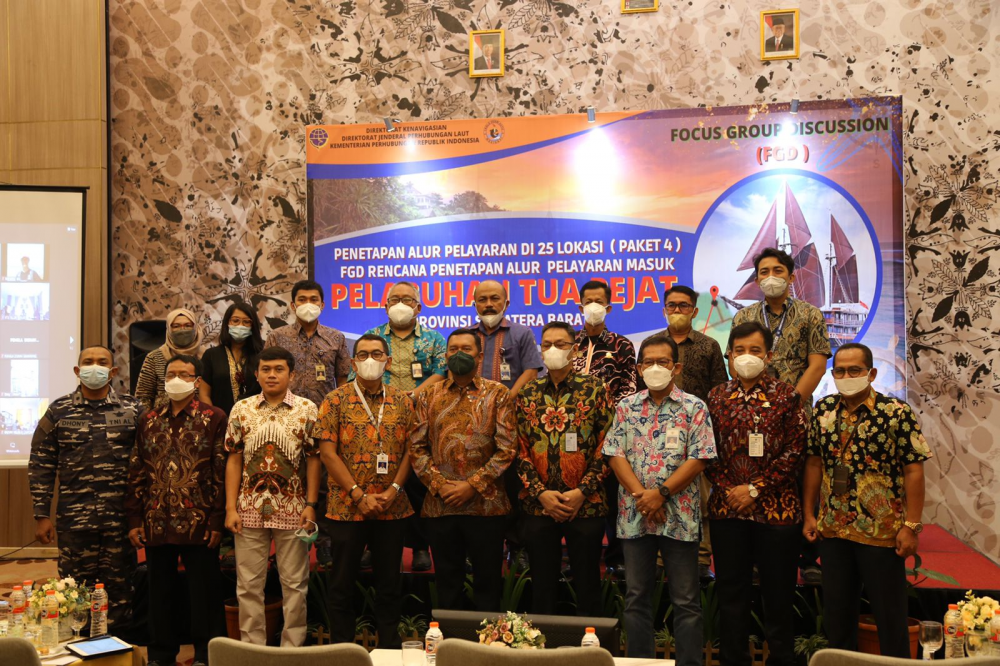 DORONG PEREKONOMIAN DAN PERDAGANGAN SUMATERA BARAT, KEMENHUB GELAR FGD PENETAPAN ALUR PELAYARAN PELABUHAN TUA PEJAT