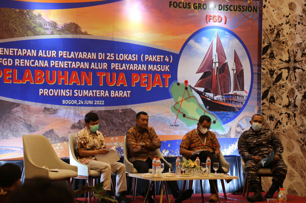 DORONG PEREKONOMIAN DAN PERDAGANGAN SUMATERA BARAT, KEMENHUB GELAR FGD PENETAPAN ALUR PELAYARAN PELABUHAN TUA PEJAT