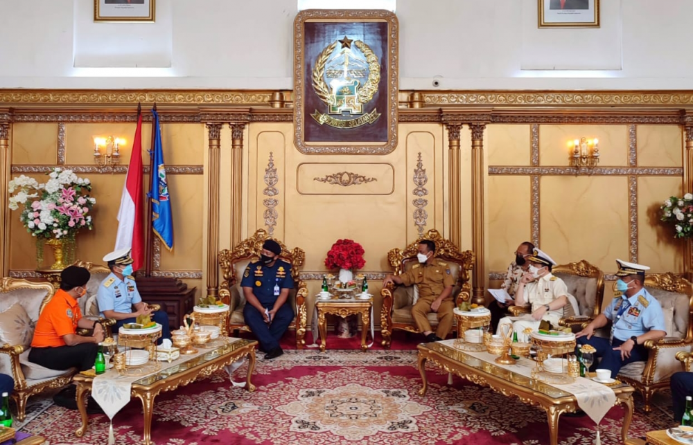 Pembukaan Marpolex Tahun 2022 Menggelar Latihan Penanggulangan Pencemaran Laut Bersama Dua Negara Di Rujab Gubernur Sulawesi Selatan