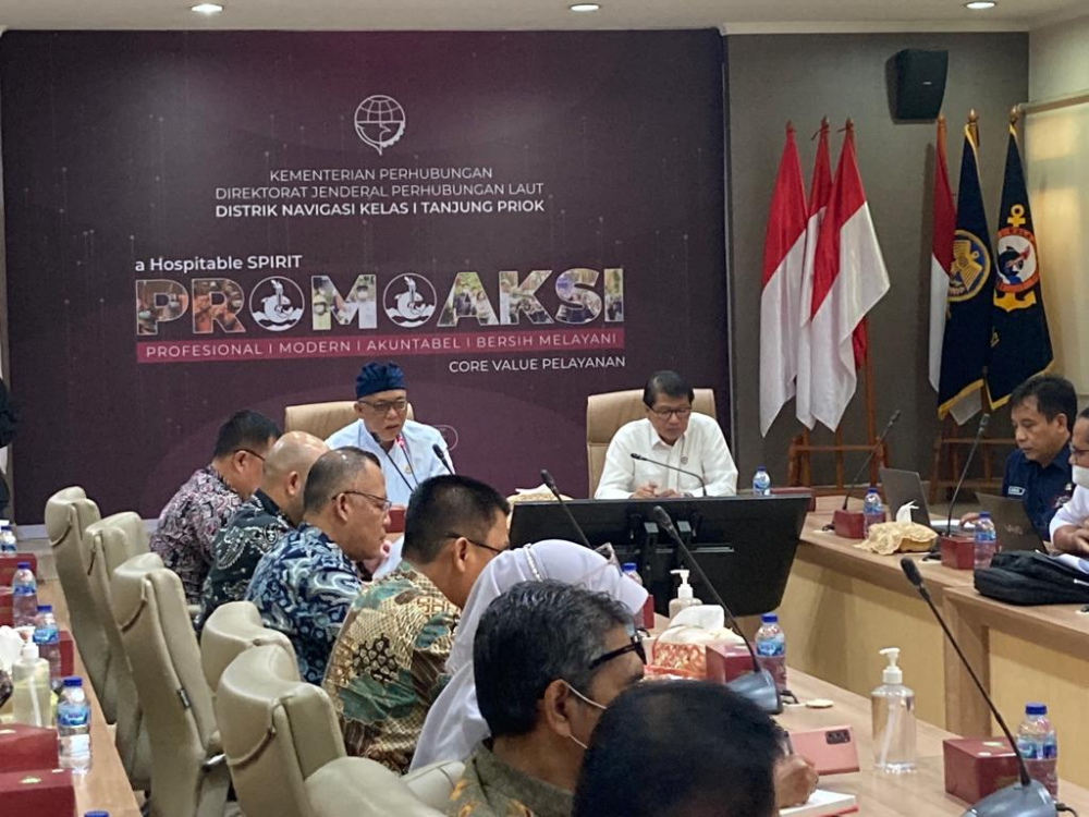 Pembahasan Penataan Aset Sarana Bantu Navigasi-Pelayaran (SBNP)/Vessel Traffic Service (VTS) dan Batas Wilayah Kerja Distrik Navigasi Kelas I Tanjung Priok