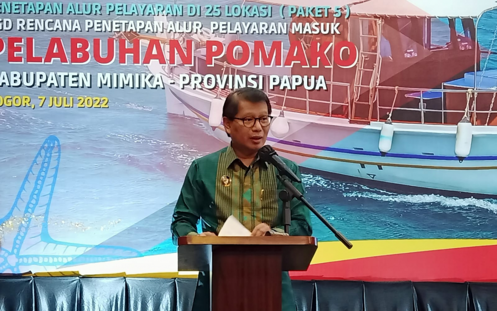 TINGKATKAN KEAMANAN DAN KESELAMATAN PELAYARAN DI WILAYAH PEDALAMAN PAPUA, KEMENHUB GELAR FGD PENETAPAN ALUR PELAYARAN PELABUHAN POMAKO PAPUA
