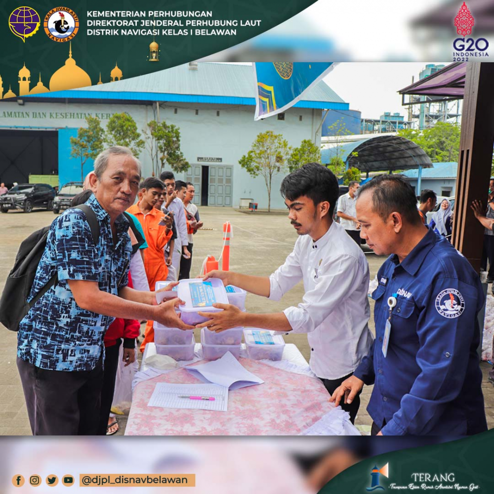Pelaksanaan Penyembelihan Hewan Qurban Idul Adha 1443 H / 2022 M dI Lingkungan Distrik Navigasi Kelas I Belawan