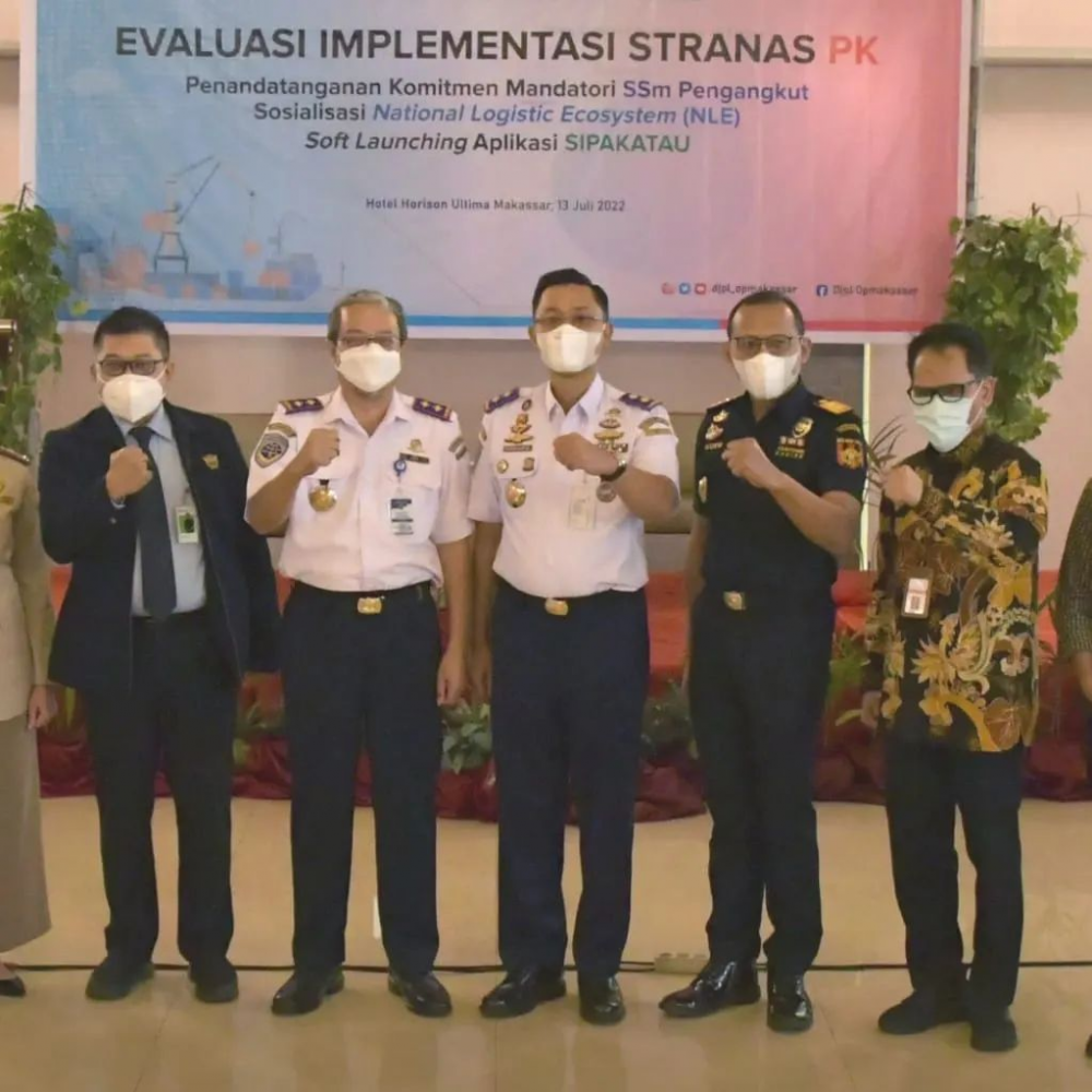 Evaluasi Implementasi Stranas PK, Penandatanganan Komitmen Bersama Mandatori SSm Pengangkut, Sosialisasi National Logistic Ecosystem (NLE) dan Soft Launching Aplikasi SIPAKATAU Di Hotel Horison Ultima