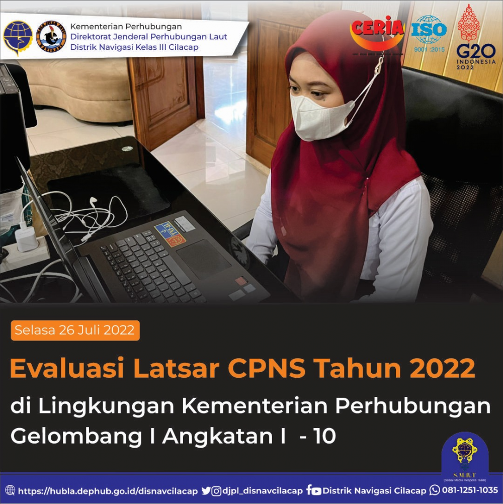 Evaluasi Latsar CPNS Tahun 2022 di Lingkungan Kementerian Perhubungan Gelombang I Angkatan 1-10