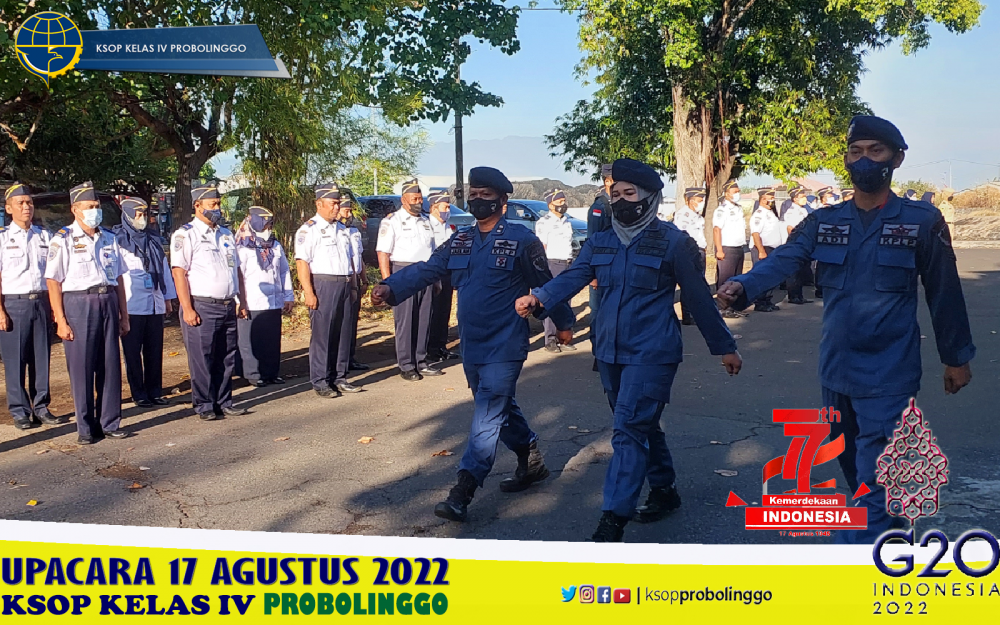 Upacara 17 Agustus di Lapangan Kantor KSOP Probolinggo Penuh Khidmad
