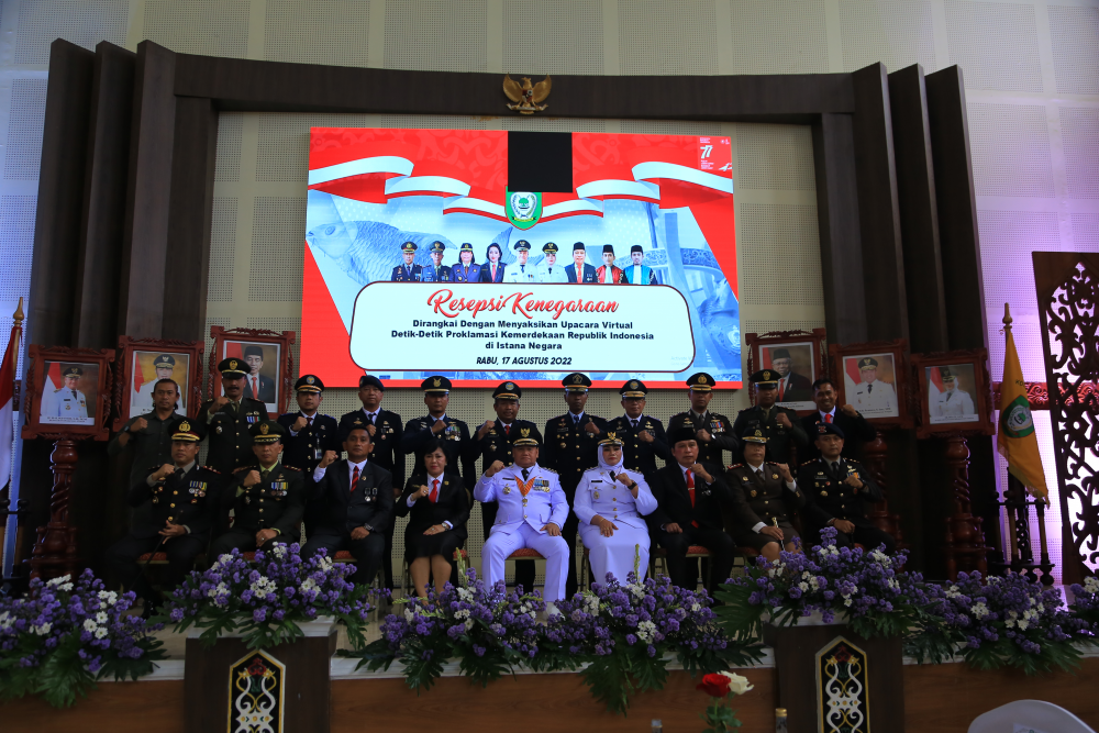 Resepsi Kenegaraan Dirangkat Dengan Menyaksikan Upacara Virtual Detik-Detik Proklamasi Kemerdekaan Republik Indonesia
