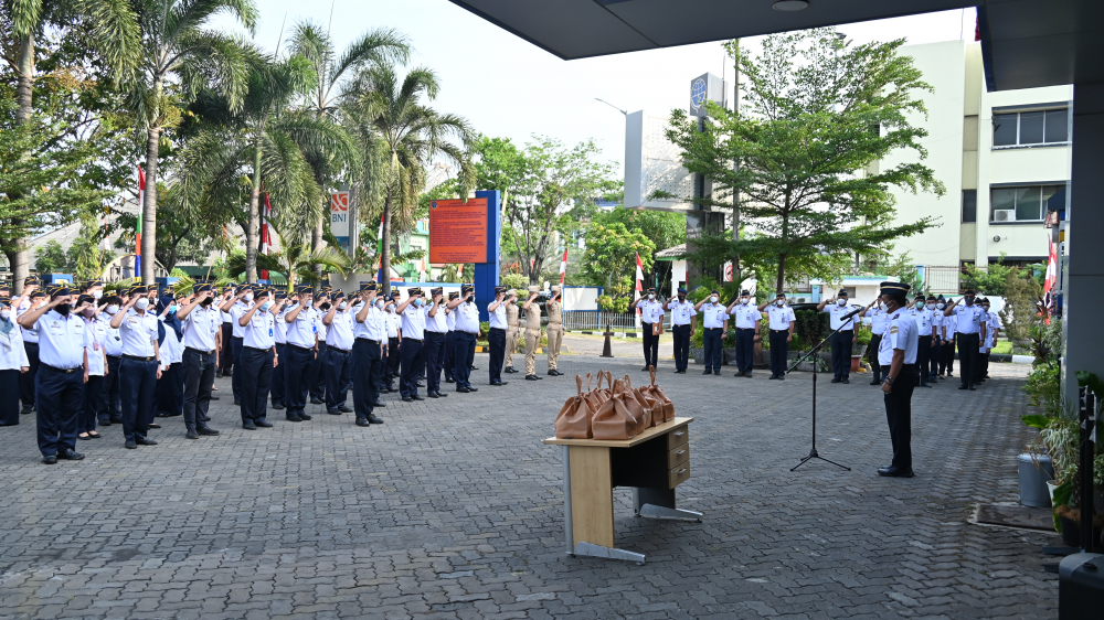 Kegiatan Apel Pagi Kantor Kesyahbandaran Utama Tanjung Priok