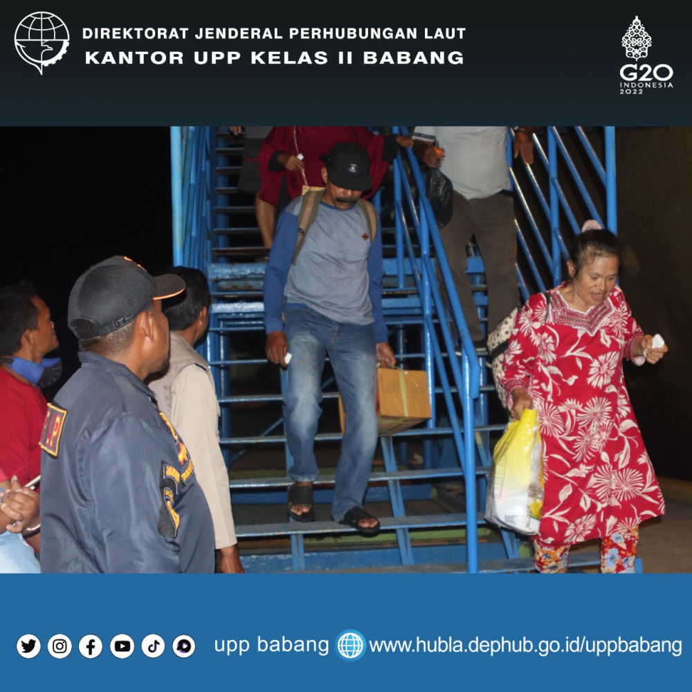 183 PENUMPANG TURUN DAN 73 PENUMPANG NAIK, PENGAWASAN EMBARKASI DAN DEBARKASI KM. SINABUNG DI PELABUHAN BABANG BERLANGSUNG LANCAR