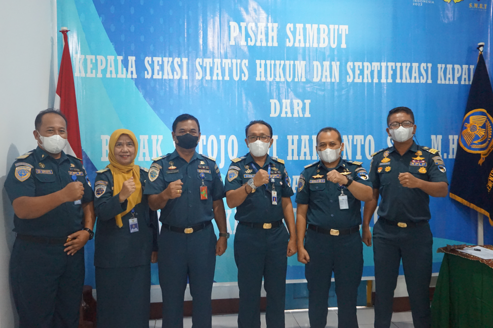 Pisah Sambut Kepala Seksi Status Hukum dan Sertifikasi Kapal Kantor KSOP Kelas III Sampit