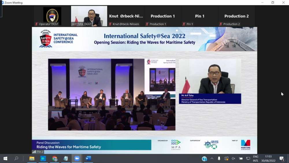 DIRJEN HUBLA TEGASKAN KOMITMEN WUJUDKAN KESELAMATAN PELAYARAN DI FORUM INTERNATIONAL SAFETY AT SEA CONFERENCE