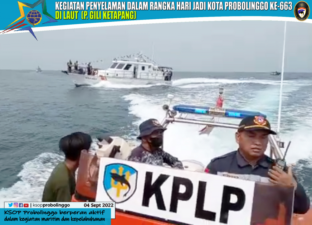 Dalam Rangka Hari Jadi Kota Probolinggo dan Peringatan Harhubnas 2022, KSOP Kelas IV Probolinggo Bersama Forkopimda Kota Probolinggo Gelar Penyelaman Bersama