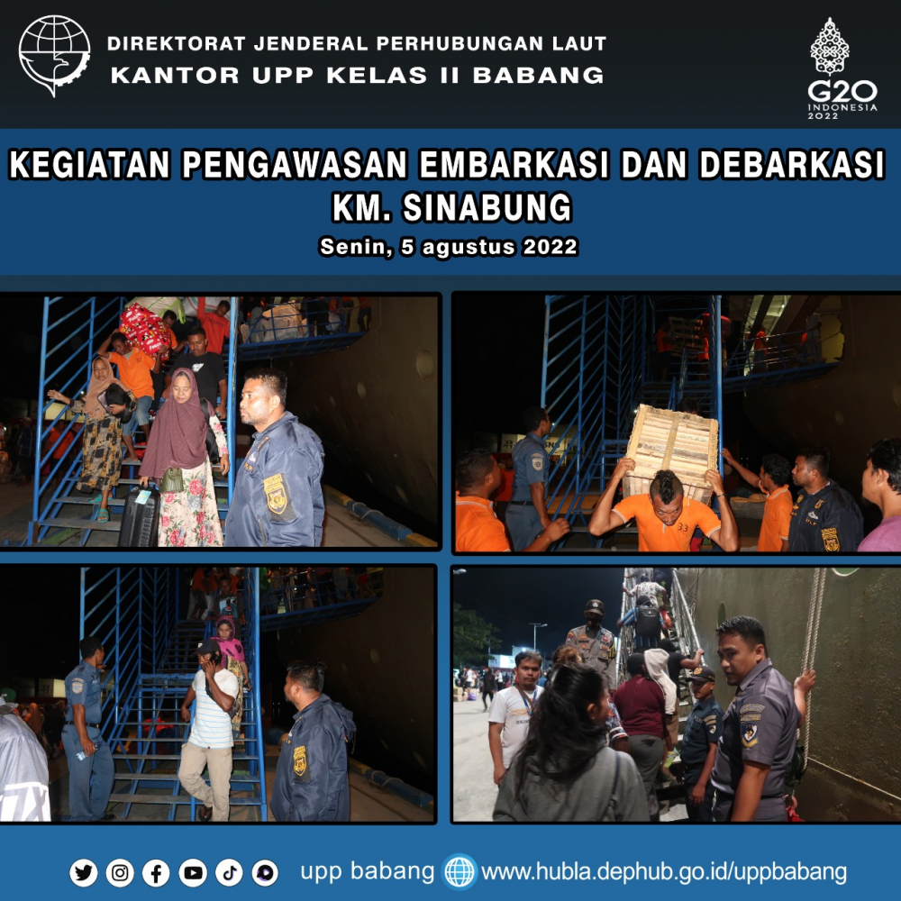 PENGAWASAN KEDATANGAN DAN KEBERANGKATAN KM. SINABUNG DI PELABUHAN BABANG