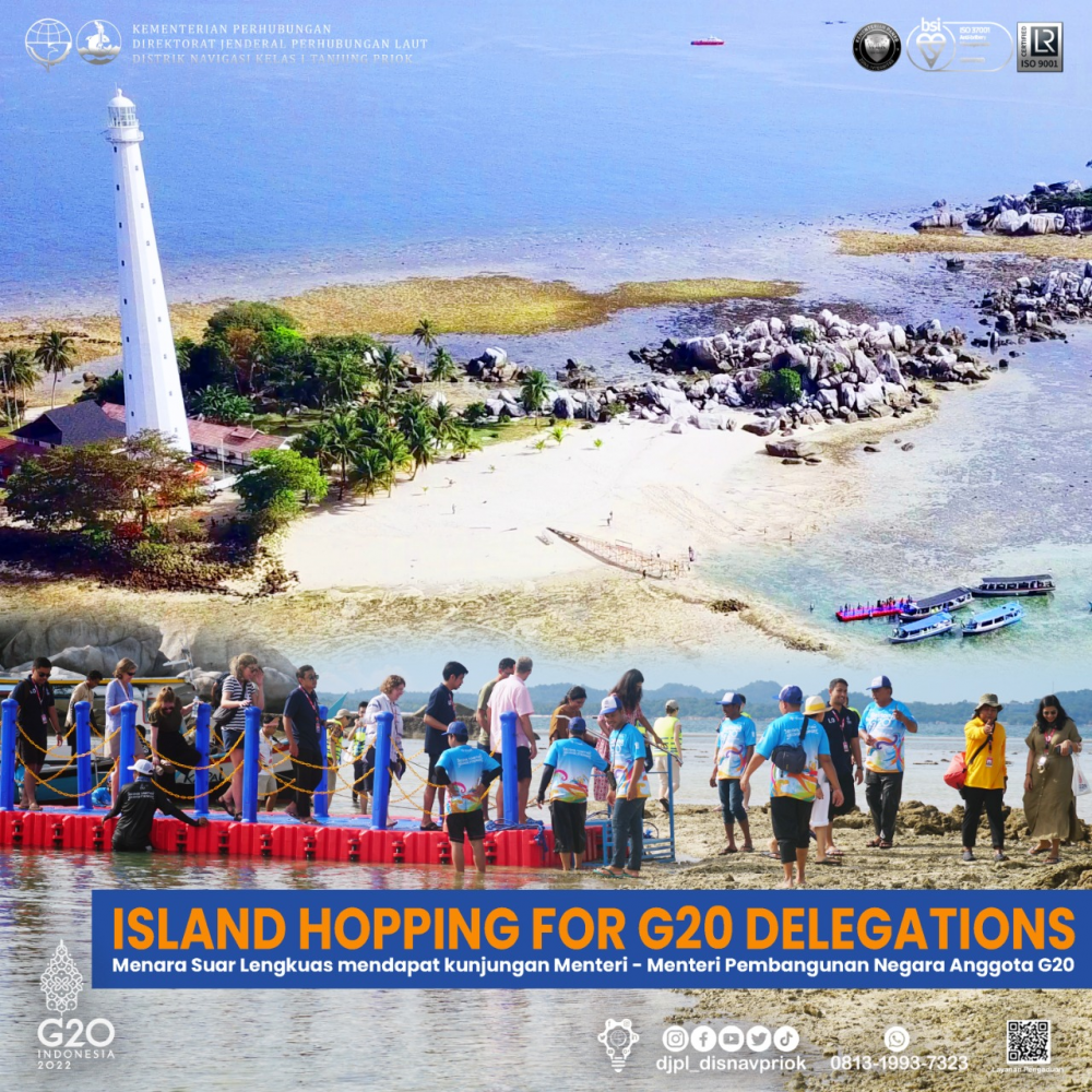 DIREKTORAT JENDERAL PERHUBUNGAN LAUT MEMFASILITASI KEGIATAN ISLAND HOPPING DI MENARA SUAR PULAU LENGKUAS MILIK DISTRIK NAVIGASI KELAS I TANJUNG PRIOK