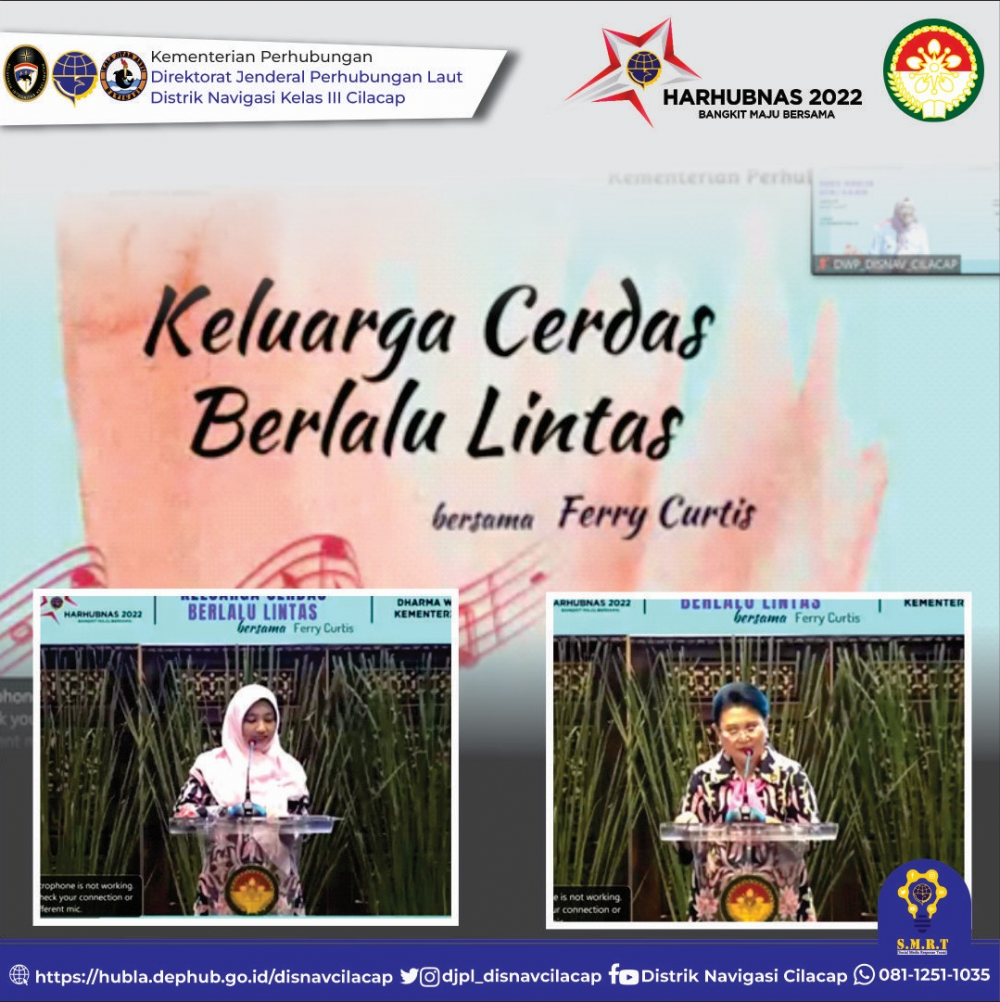 Dalam rangka memperingati Hari Perhubungan Nasional 2022, Dharma Wanita Persatuan Kemenhub menyelenggarakan program kerja Bidang Pendidikan dengan tema “Keluarga Cerdas Berlalu-lintas”.