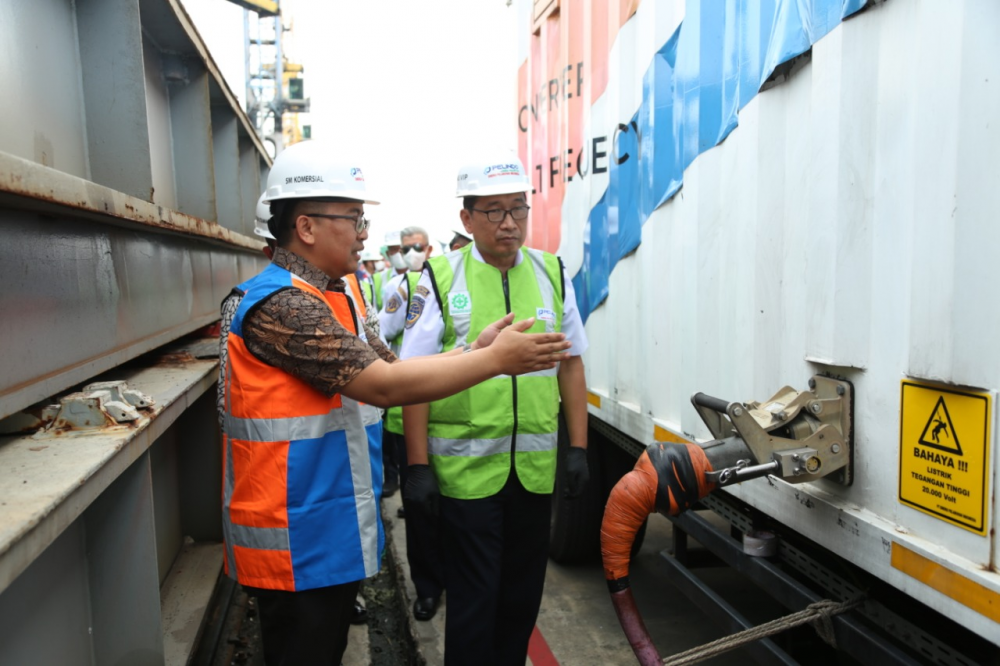DIRJEN PERHUBUNGAN LAUT TINJAU KESIAPAN PENERAPAN PENGGUNAAN ON-SHORE POWER SUPPLY DI PELABUHAN TANJUNG PRIOK