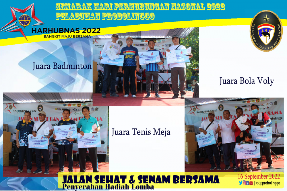 Semarak Harhubnas 2022 di Pelabuhan Probolinggo, Jalan Sehat dan Senam Bersama diikuti Peserta "Membludak"