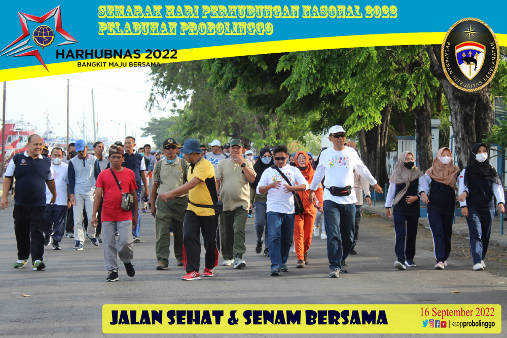Semarak Harhubnas 2022 di Pelabuhan Probolinggo, Jalan Sehat dan Senam Bersama diikuti Peserta "Membludak"