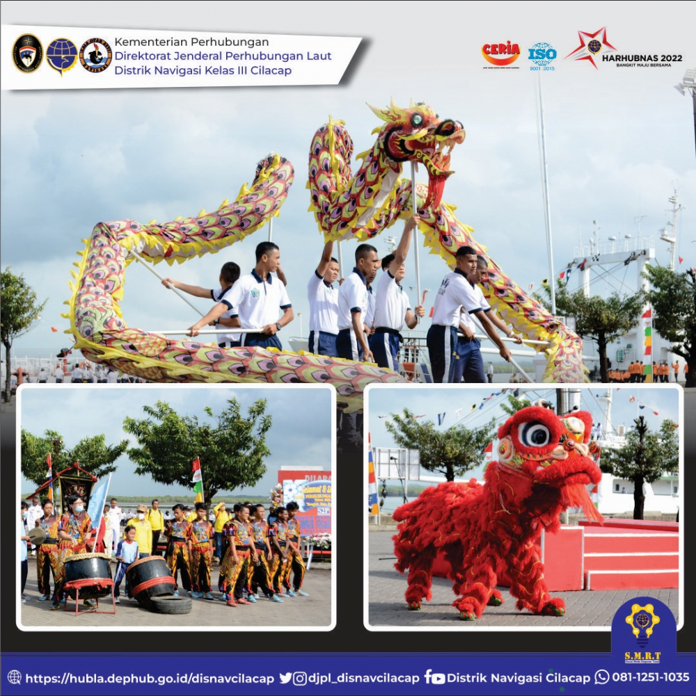 DISTRIK NAVIGASI CILACAP IKUT SERTA MERAYAKAN HARI PERHUBUNGAN NASIONAL TAHUN 2022 TINGKAT BARLINGMASCAKEB (PURBALINGGA BANYUMAS CILACAP KEBUMEN)
