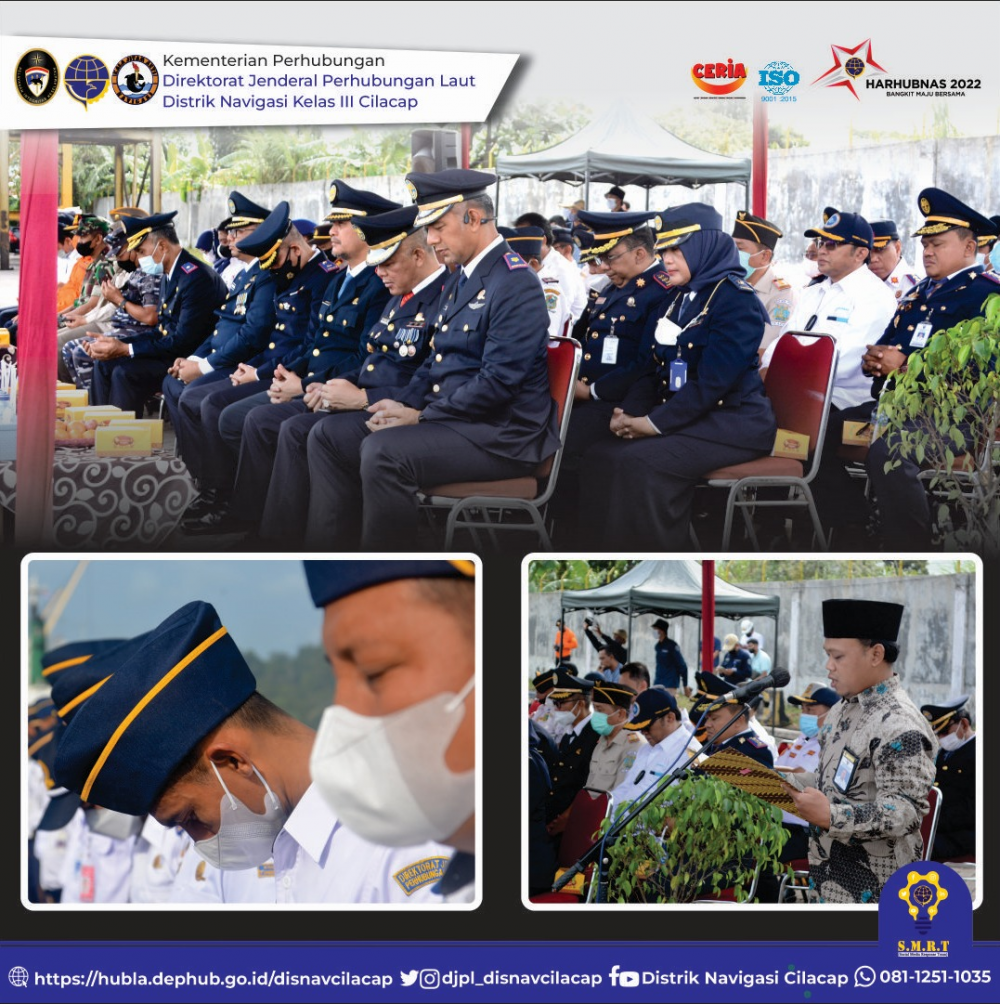 DISTRIK NAVIGASI CILACAP IKUT SERTA MERAYAKAN HARI PERHUBUNGAN NASIONAL TAHUN 2022 TINGKAT BARLINGMASCAKEB (PURBALINGGA BANYUMAS CILACAP KEBUMEN)