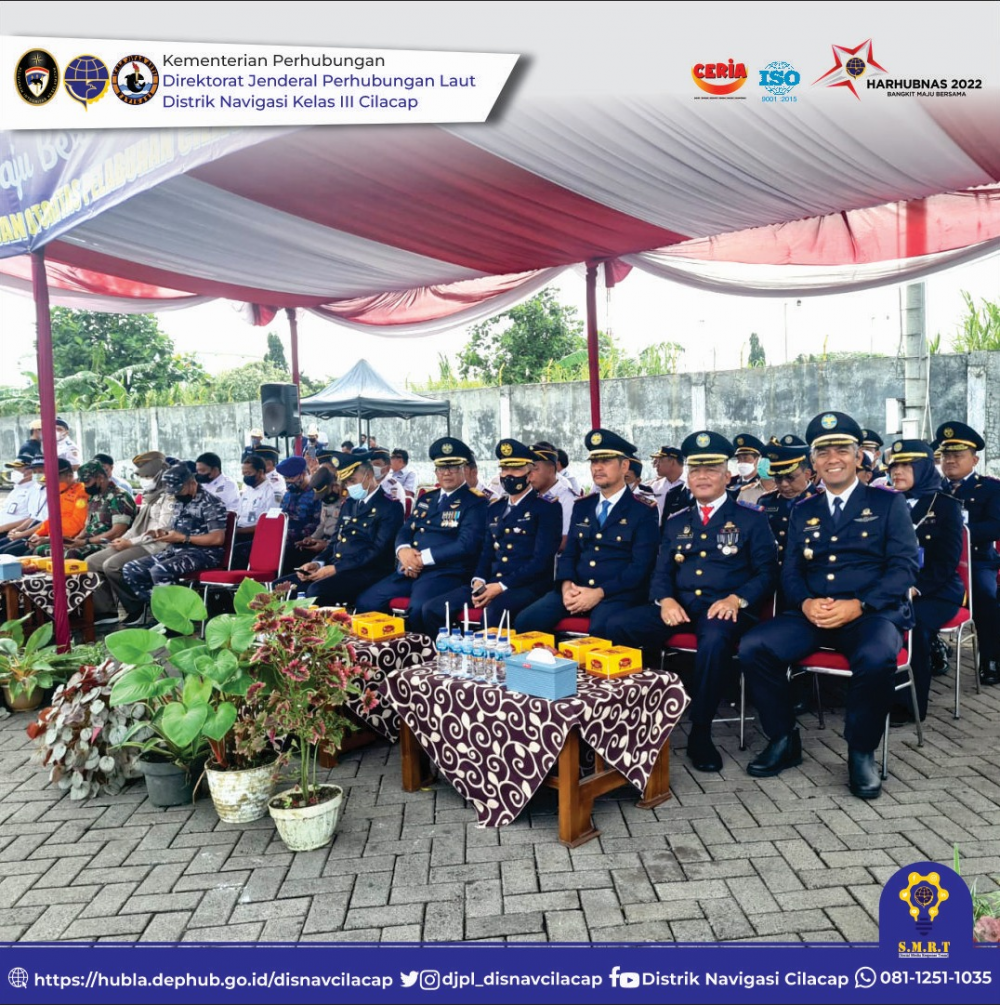 DISTRIK NAVIGASI CILACAP IKUT SERTA MERAYAKAN HARI PERHUBUNGAN NASIONAL TAHUN 2022 TINGKAT BARLINGMASCAKEB (PURBALINGGA BANYUMAS CILACAP KEBUMEN)