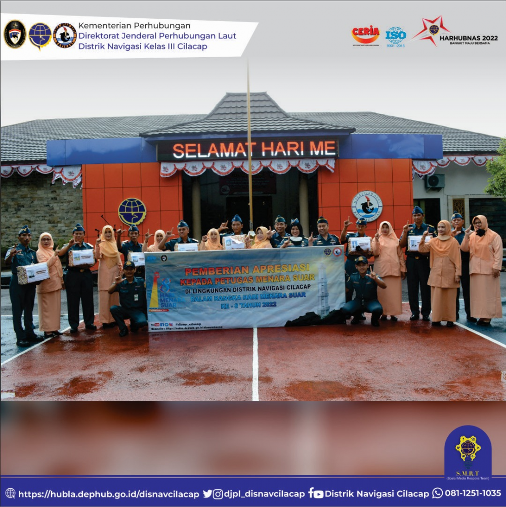 Peringatan Hari Menara Suar Ke 8 Tahun 2022 di Lingkungan Distrik Navigasi Cilacap