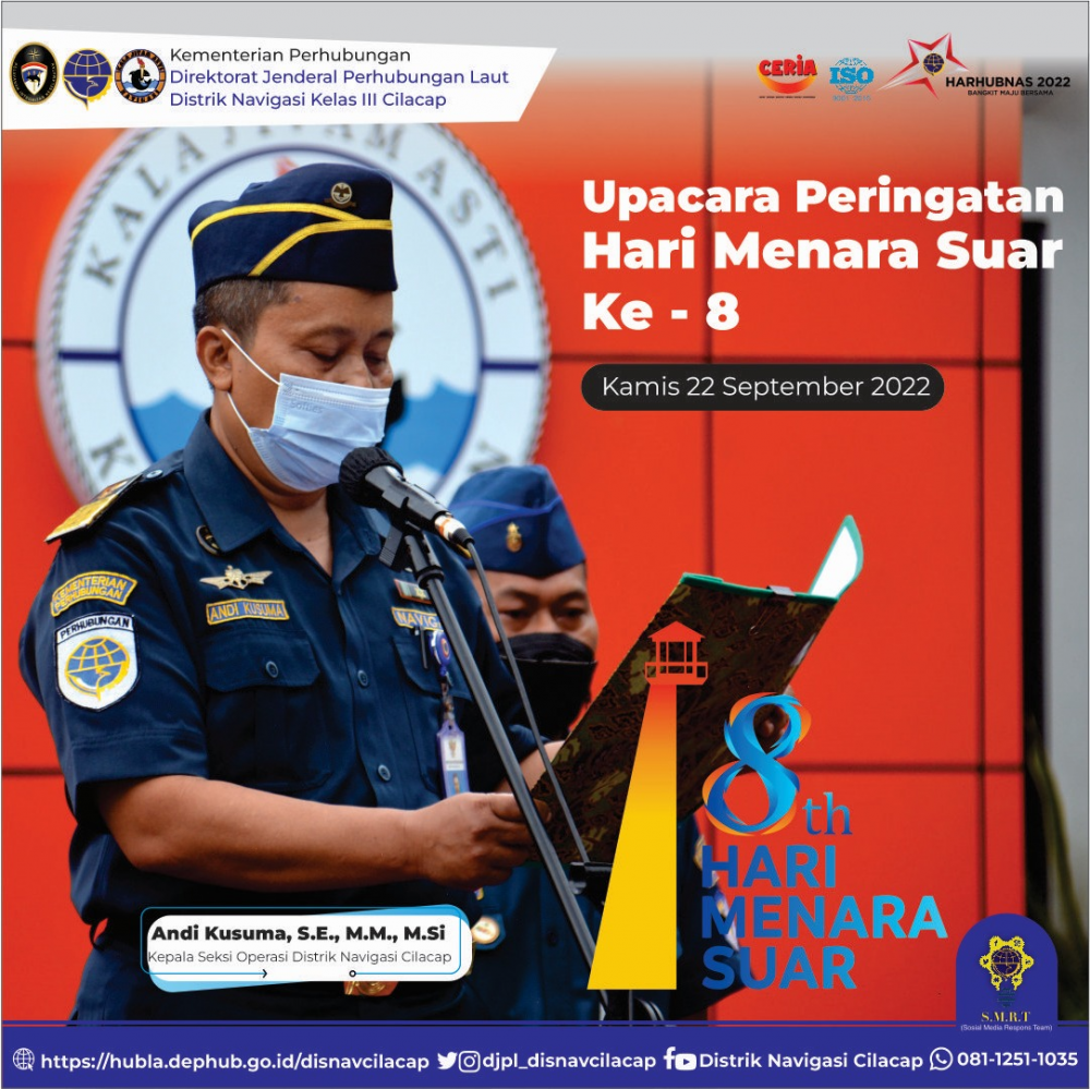 Peringatan Hari Menara Suar Ke 8 Tahun 2022 di Lingkungan Distrik Navigasi Cilacap