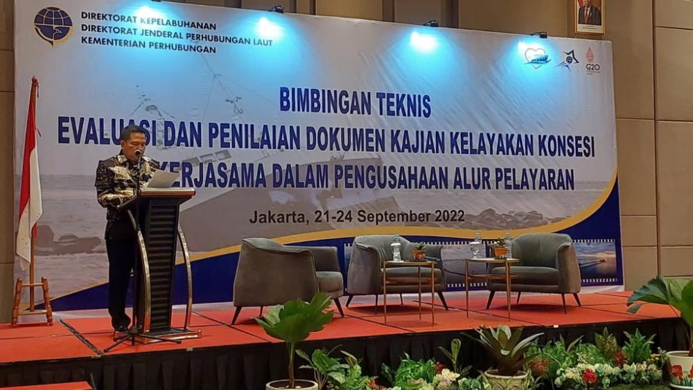 SOROTI PENTINGNYA MELIBATKAN SWASTA DALAM MENGELOLA ALUR PELAYARAN, KEMENHUB GELAR BIMTEK KAJIAN KELAYAKAN KONSESI