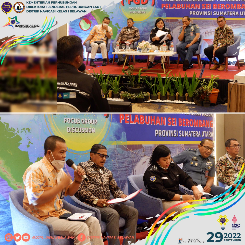 FOCUS GROUP DISCUSSION RENCANA PENETAPAN ALUR PELAYARAN MASUK PELABUHAN SEI BEROMBANG PROVINSI SUMATERA UTARA