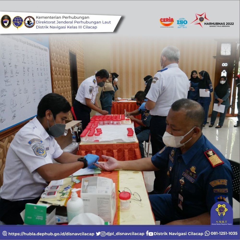 BKKP Lakukan Tes Kesehatan Terhadap Pegawai Distrik Navigasi Cilacap