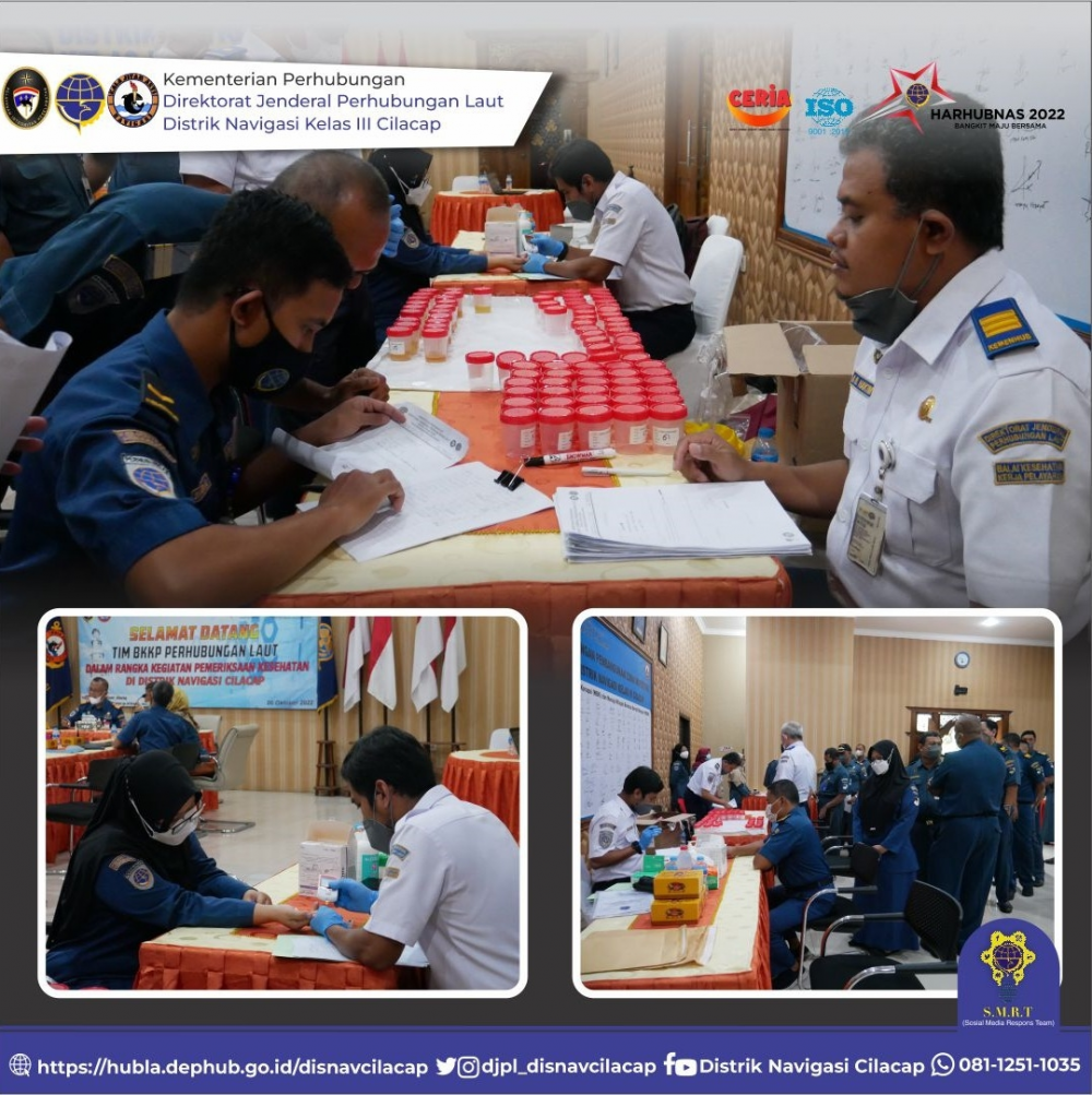 BKKP Lakukan Tes Kesehatan Terhadap Pegawai Distrik Navigasi Cilacap