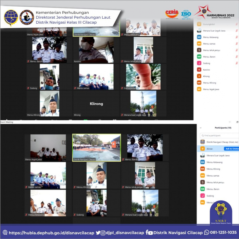 Apel Pagi Pegawai Distrik Navigasi Cilacap