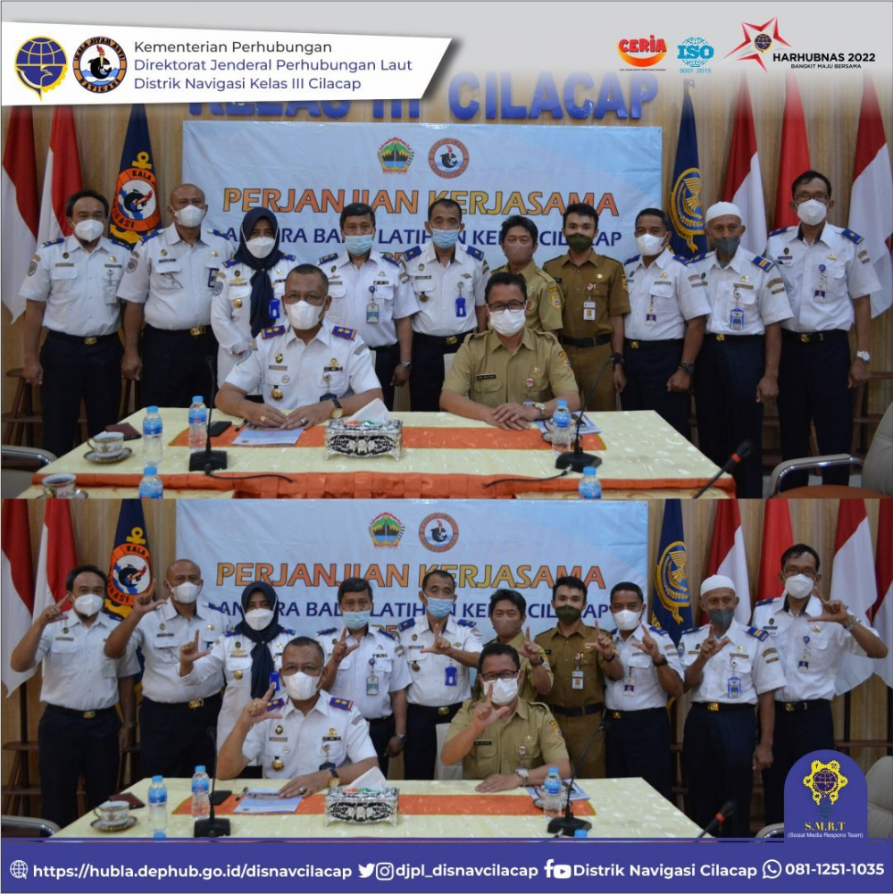 Perjanjian Kerjasama (PKS) Distrik Navigasi Kelas III Cilacap dengan Balai Latihan Kerja Cilacap