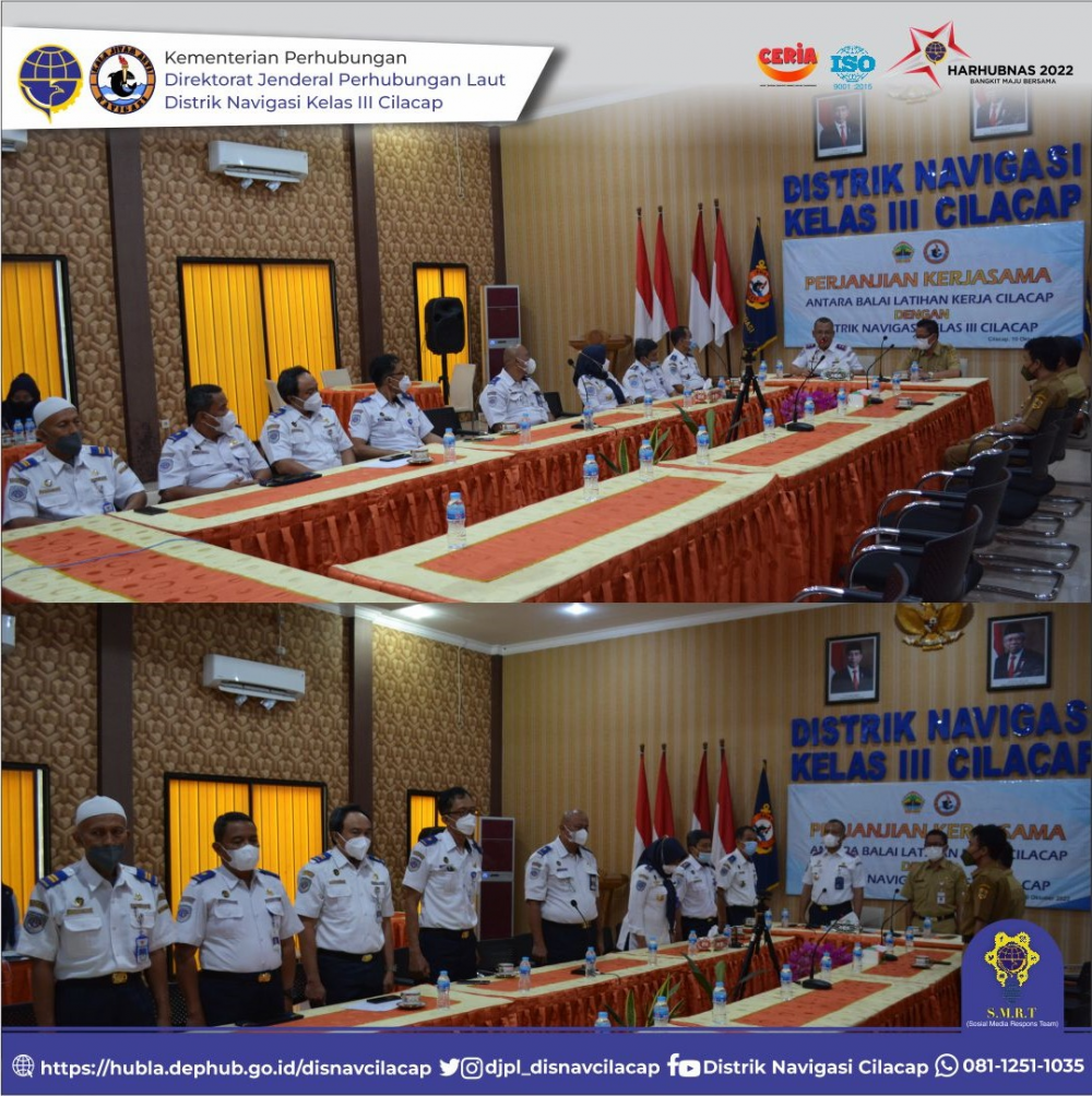 Perjanjian Kerjasama (PKS) Distrik Navigasi Kelas III Cilacap dengan Balai Latihan Kerja Cilacap