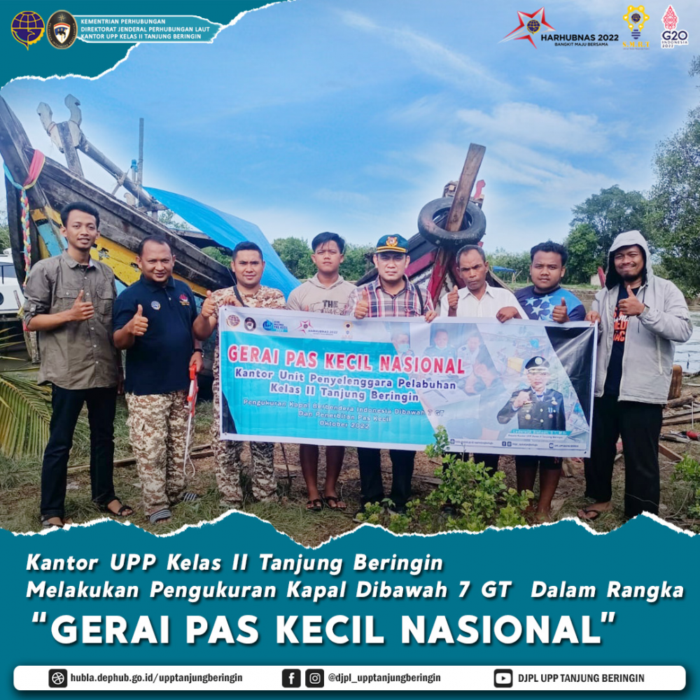 KANTOR UPP KELAS II TANJUNG BERINGIN MELAKUKAN PENGUKURAN KAPAL DIBAWAH 7 GT DALAM RANGKA PAS KECIL NASIONAL