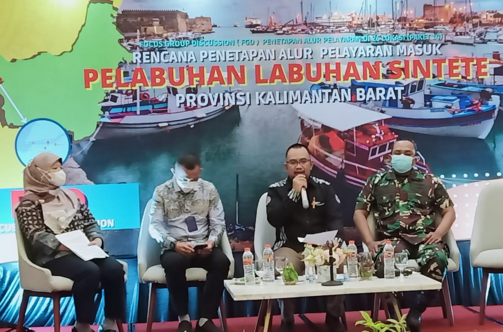 SEJALAN DENGAN PROGRAM TOL LAUT DI KABUPATEN SAMBAS,  KEMENHUB SEGERA TETAPKAN ALUR PELABUHAN SINTETE